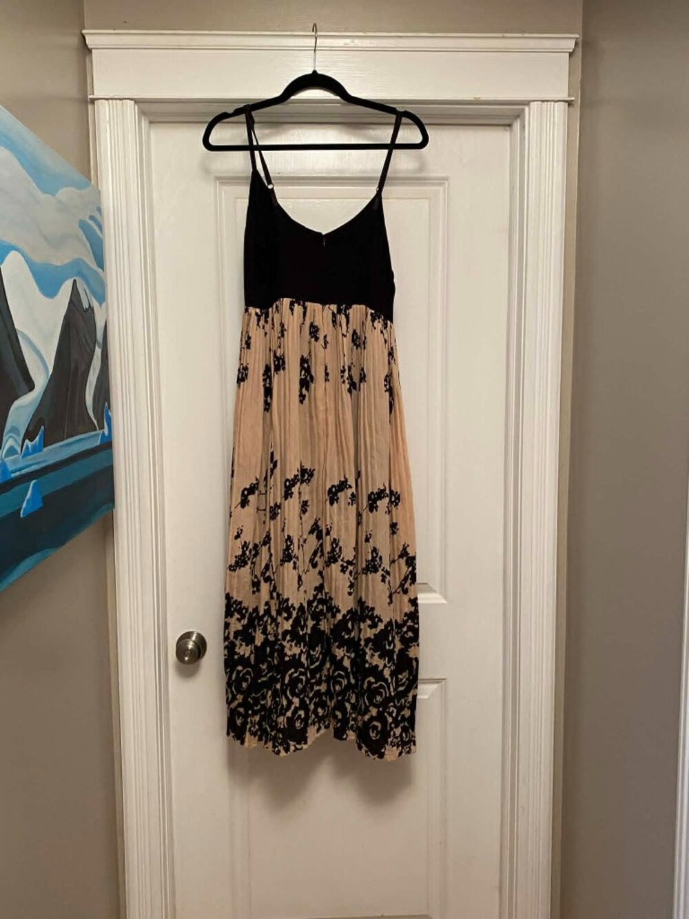 Elegant Covet Dress, LG, Black and Tan